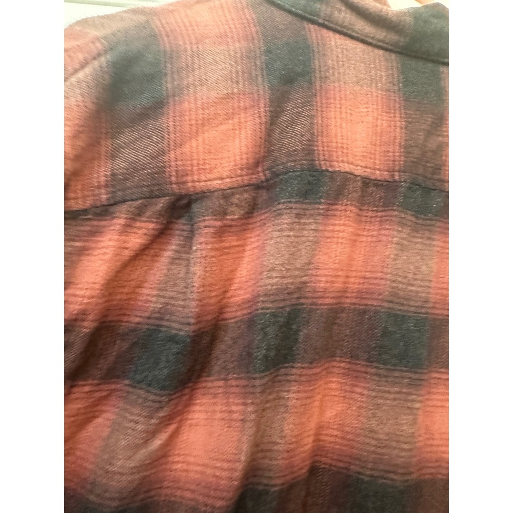 Vince Mens Red Black Buffalo Plaid Quarter Zip Flannel Shirt M70241452 XL - Picture 9 of 9